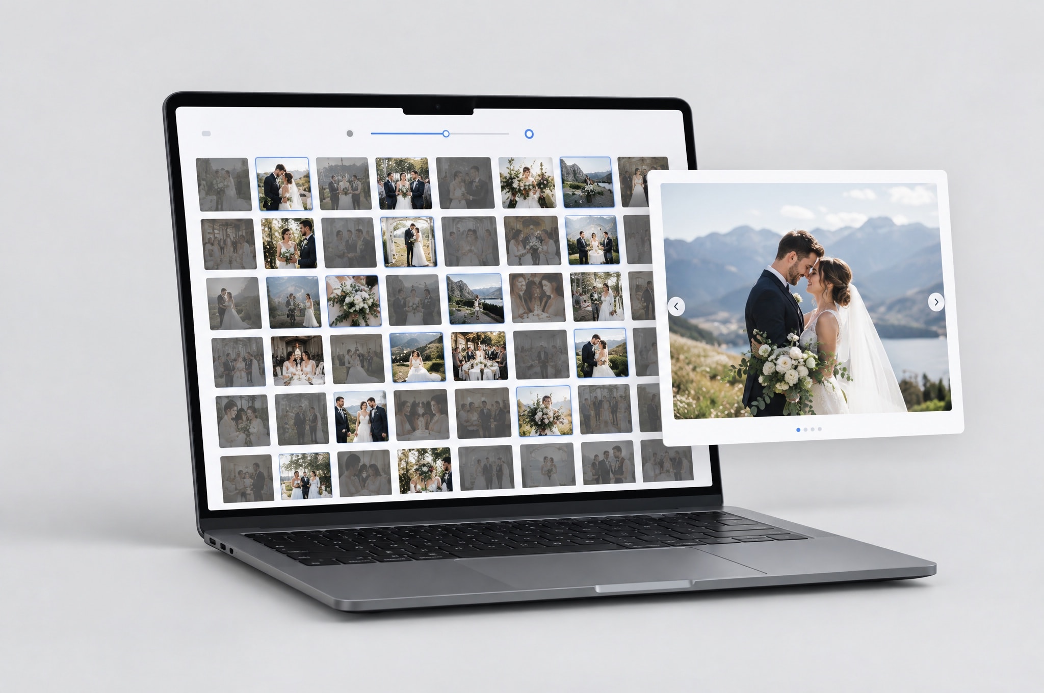A contact sheet of near-identical frames from one burst